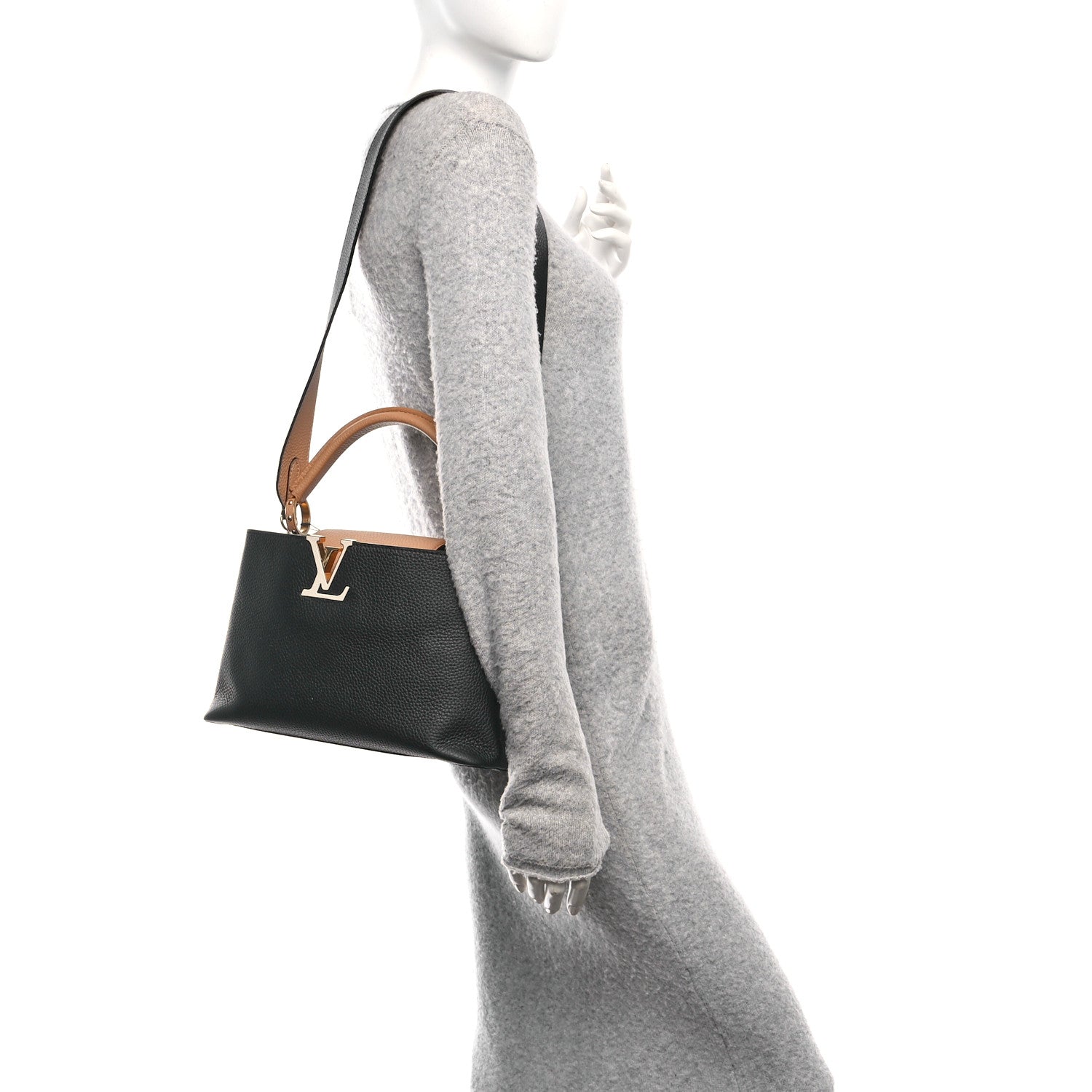 Louis Vuitton Taurillon Capucines PM Black Arizona 2 of 9