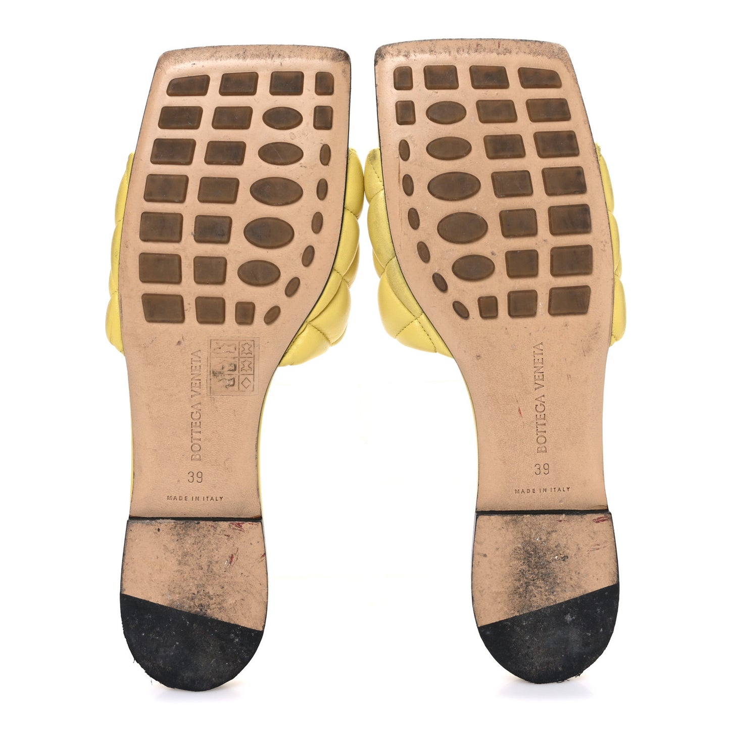 Nappa Matelasse Padded Flat Sandals 39 Pear