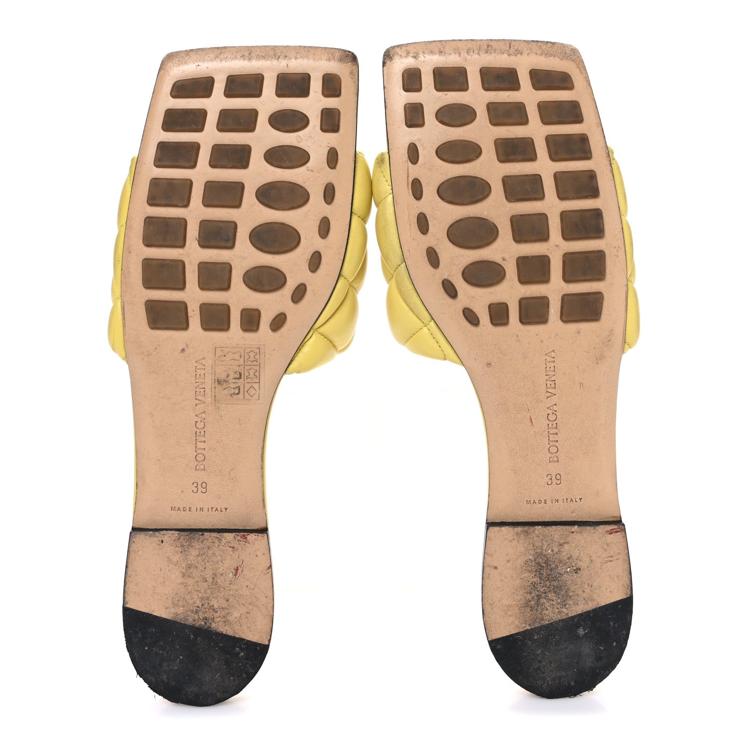Bottega Veneta Nappa Matelasse Padded Flat Sandals 39 Pear 7 of 12