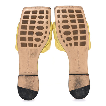 Bottega Veneta Nappa Matelasse Padded Flat Sandals 39 Pear 7 of 12