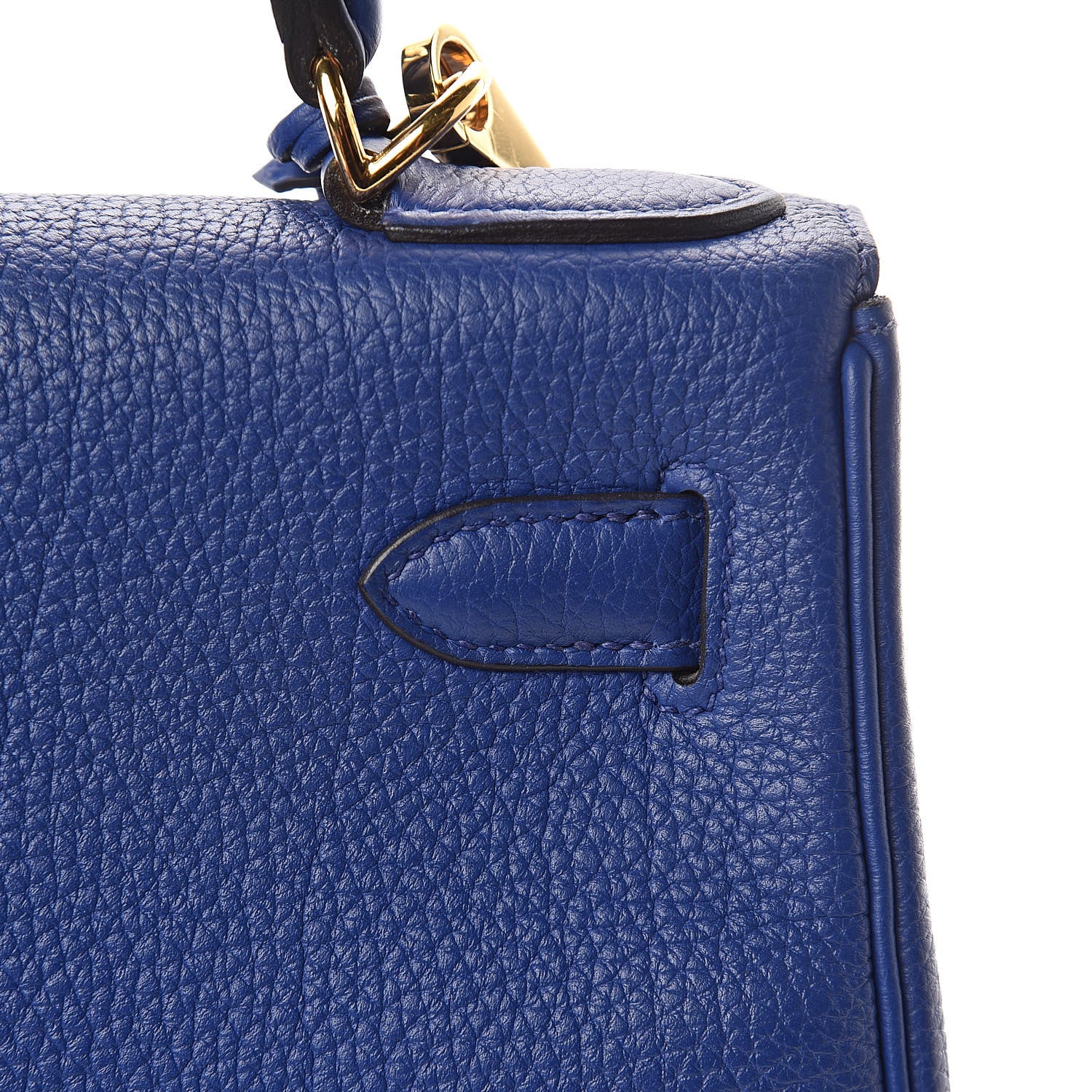 Hermes Togo Kelly Retourne 28 Bleu Electrique 30 of 37