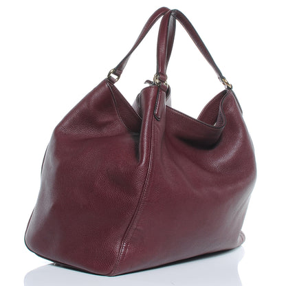 Gucci Pebbled Calfskin Large Soho Shoulder Bag Bordeaux 3 of 7