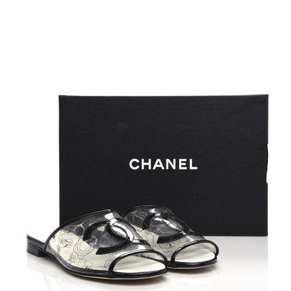 Chanel Patent PVC CC Sandal Mule 39 Black 10 of 10