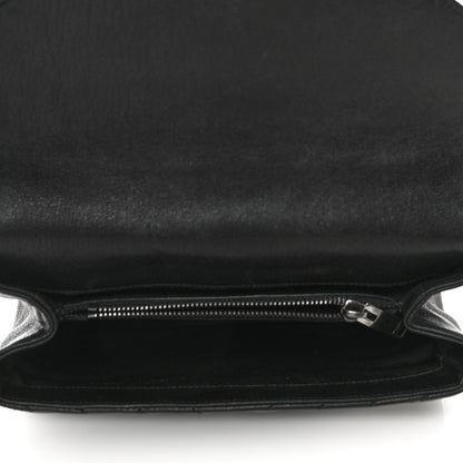 Saint Laurent Sheepskin Matelasse Chevron Monogram Medium College Bag Black 6 of 10
