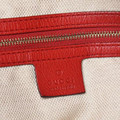 Gucci Pebbled Calfskin Large Soho Shoulder Bag Red 6 of 16