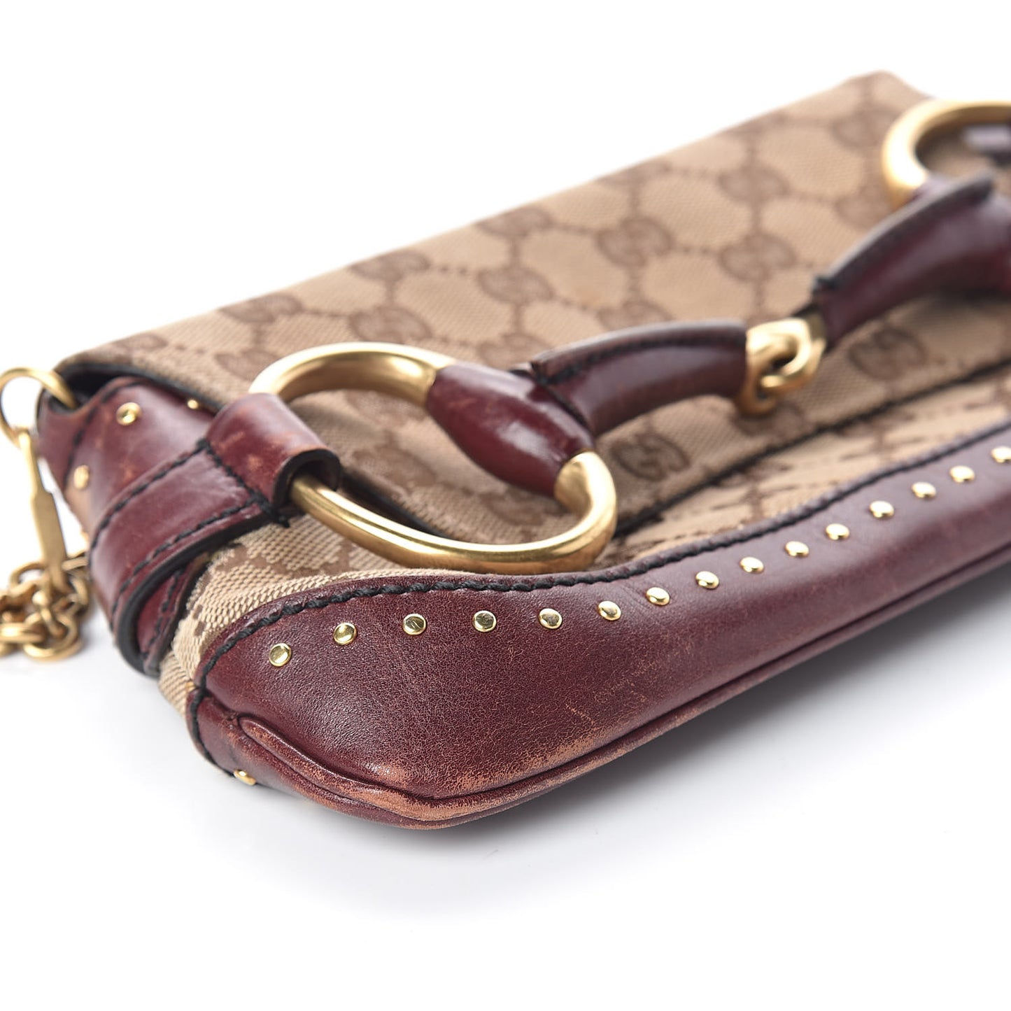 Monogram Studded Horsebit Clutch
