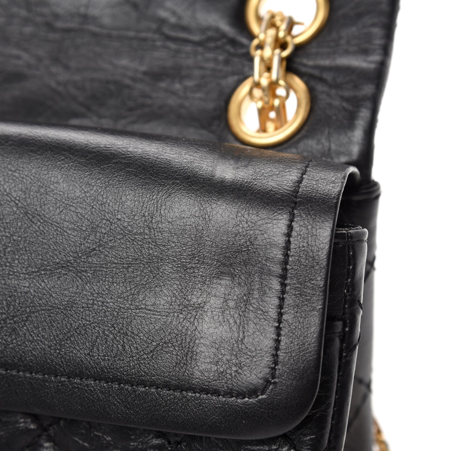 Chanel Aged Calfskin Casino 2.55 Reissue 224 Flap Black 10 of 14
