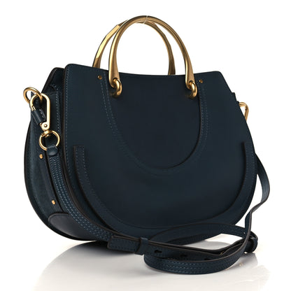 Chloe Calfskin Suede Medium Pixie Shoulder Bag Intense Green 2 of 5