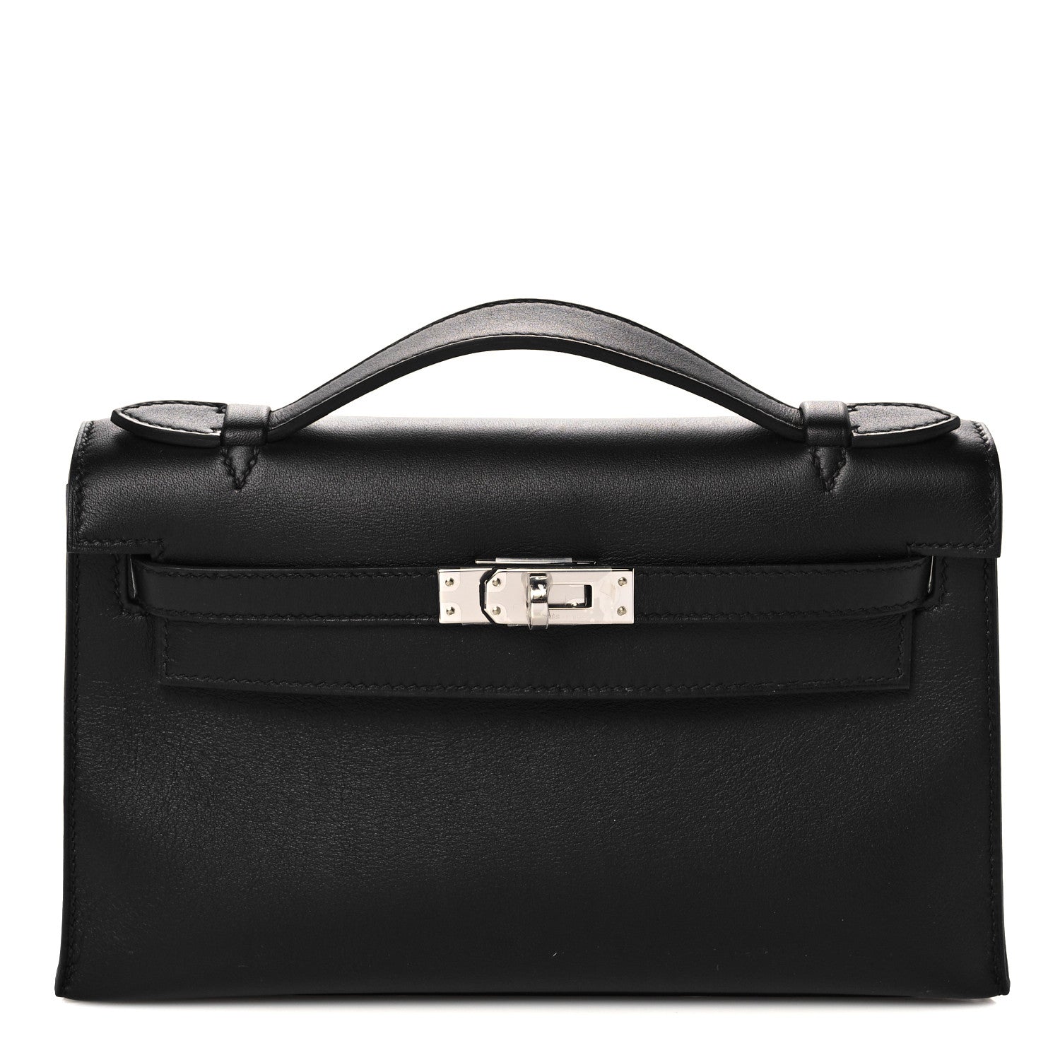 Hermes Swift Kelly Pochette Clutch Black 1 of 29