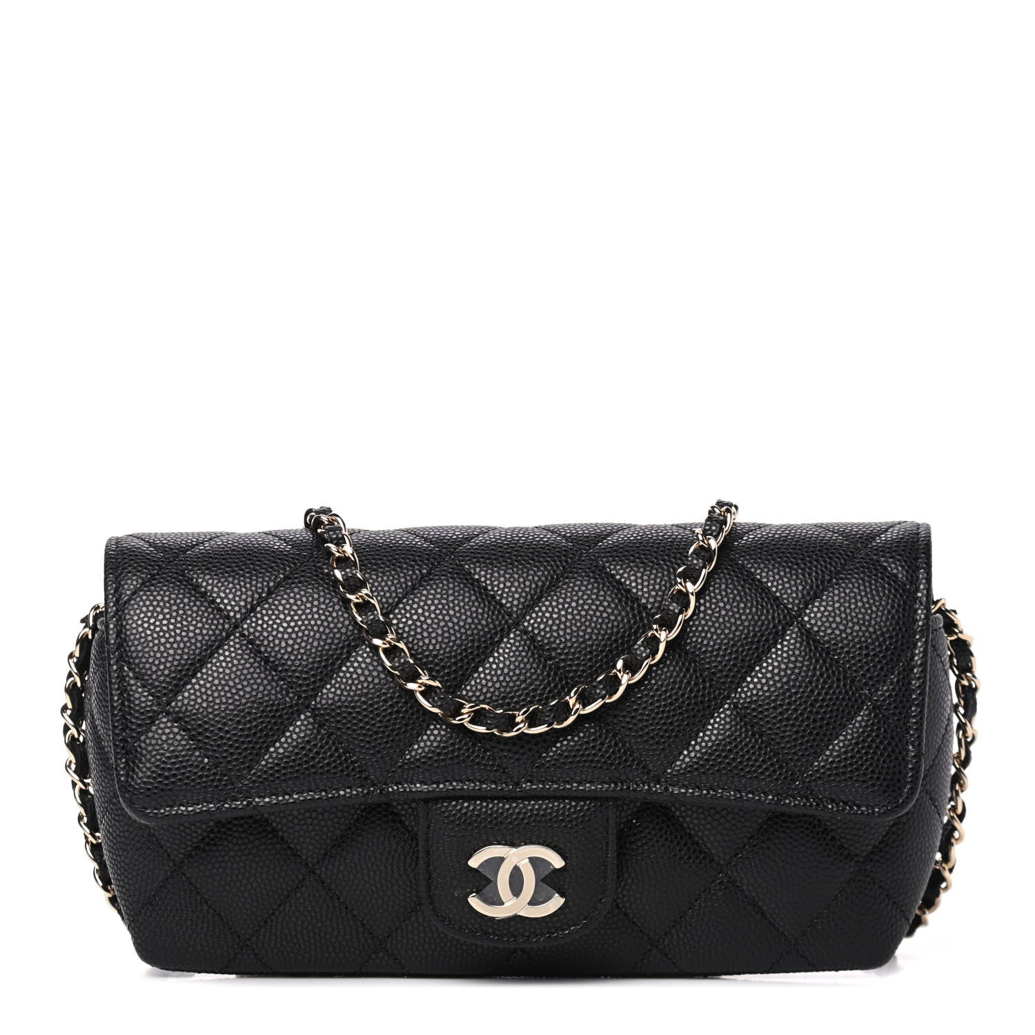 Chanel Caviar Quilted Glasses Case With Chain Black 1 of 4