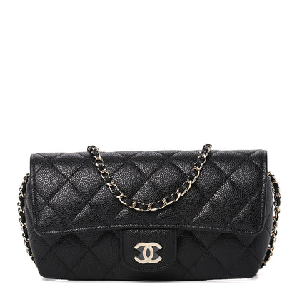 Chanel Caviar Quilted Glasses Case With Chain Black 1 of 4