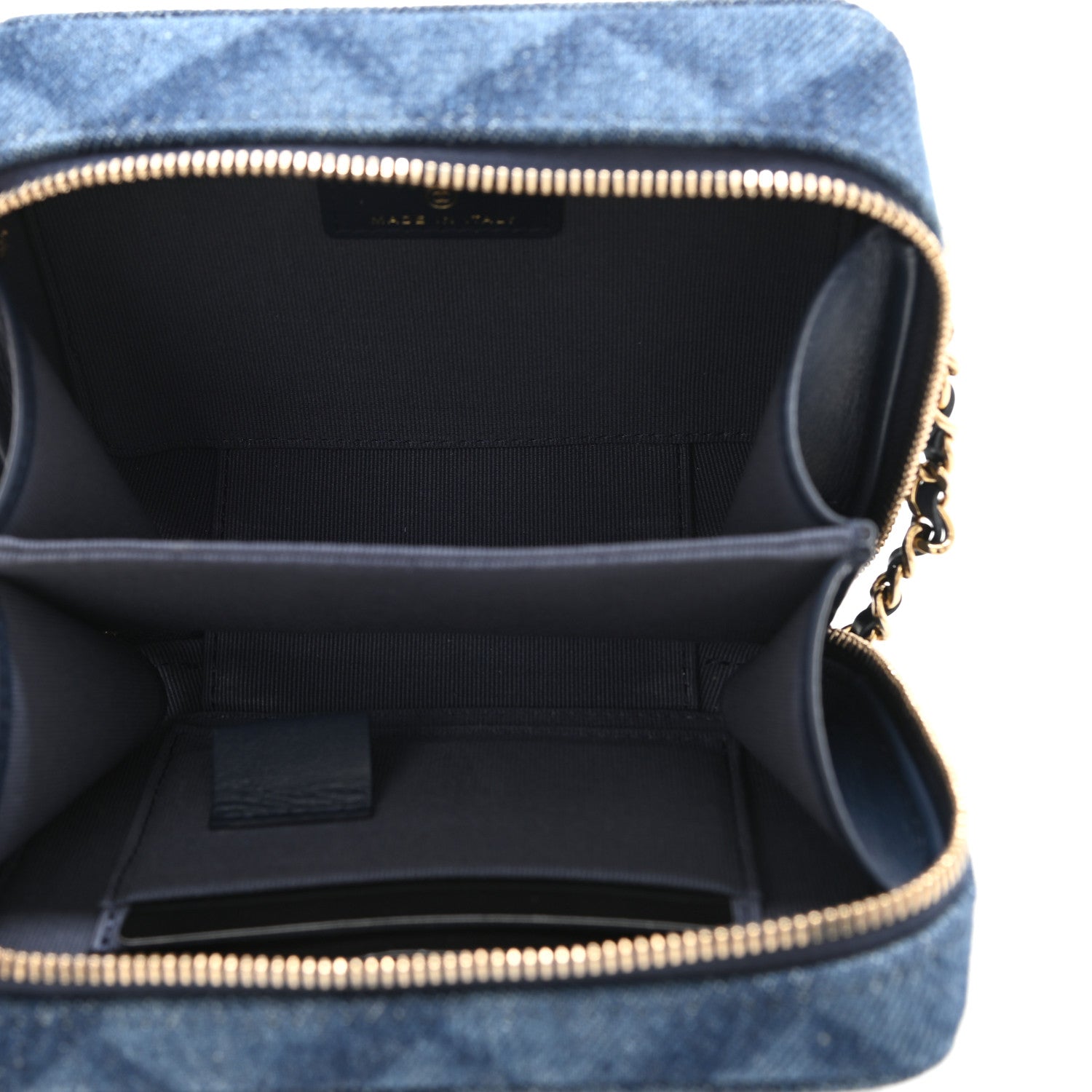 Chanel Printed Denim CC Camera Case Blue 5 of 10
