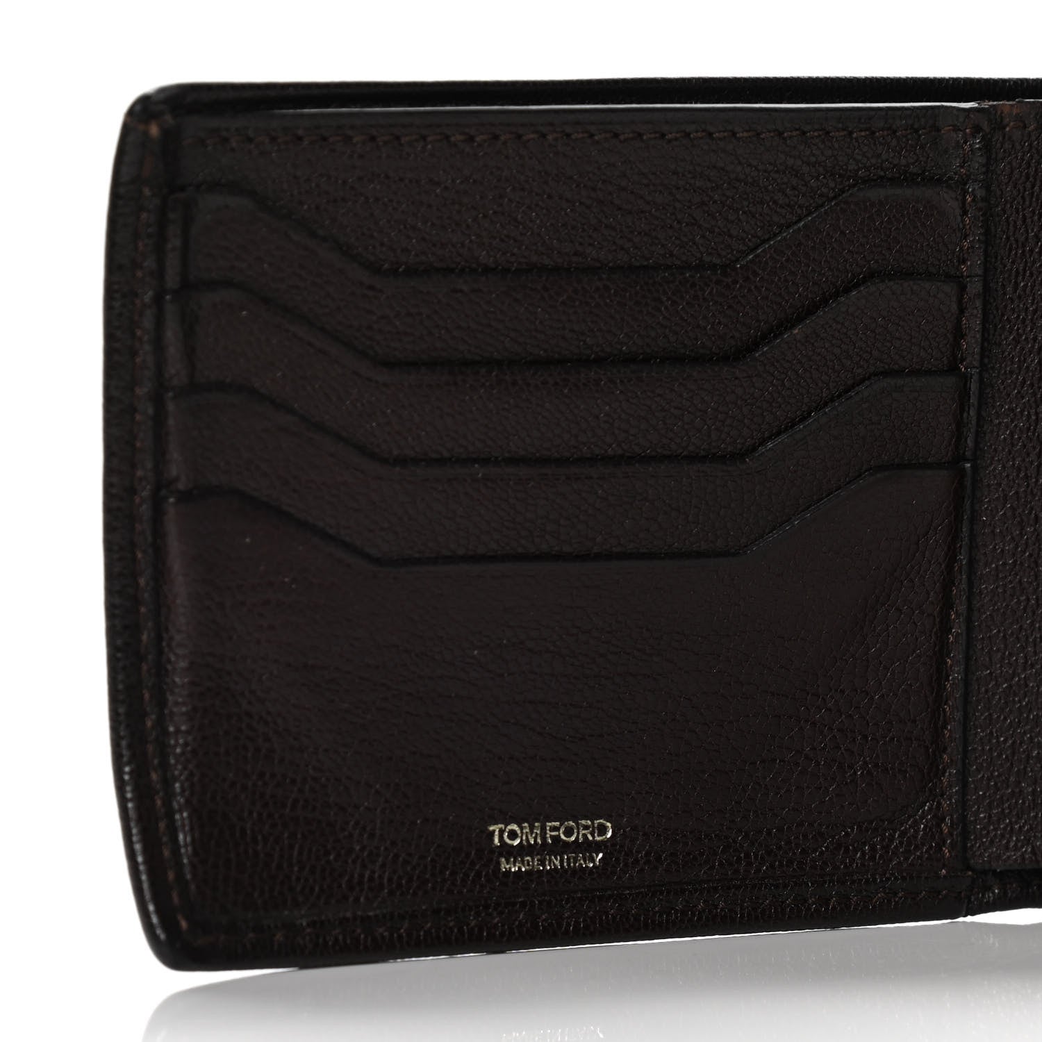 Tom Ford Goatskin Bi-Fold Wallet Dark Brown 6 of 11