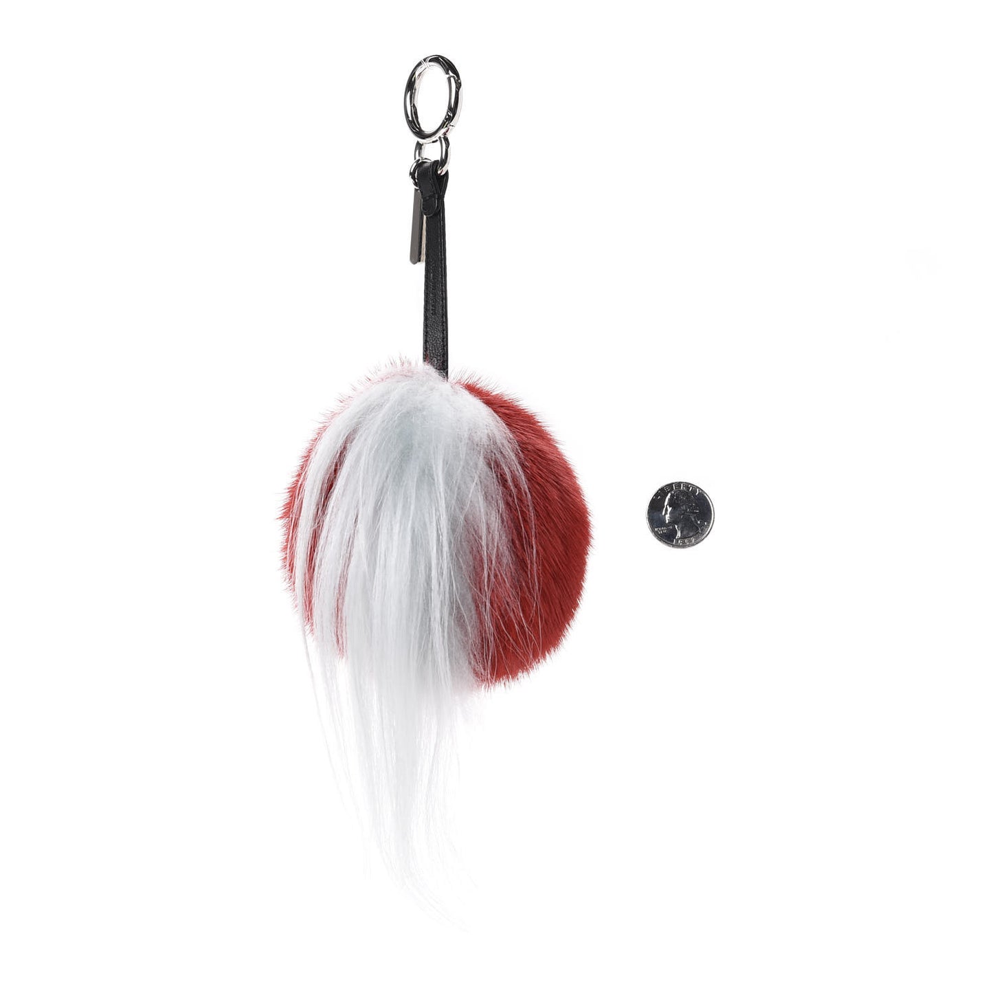Mink Goat Fur QuTweet Funkyfur Bag Bug Charm Pimento Black Multicolor
