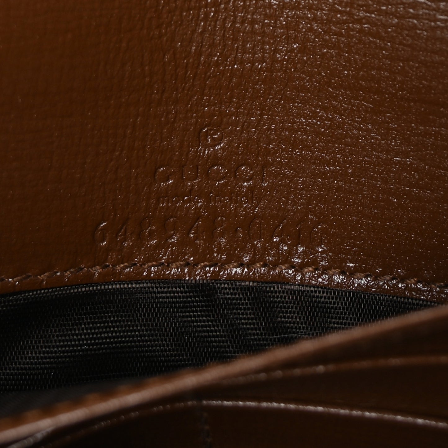 GG Supreme Monogram Script Logo Heart Wallet on Chain Beige Brown