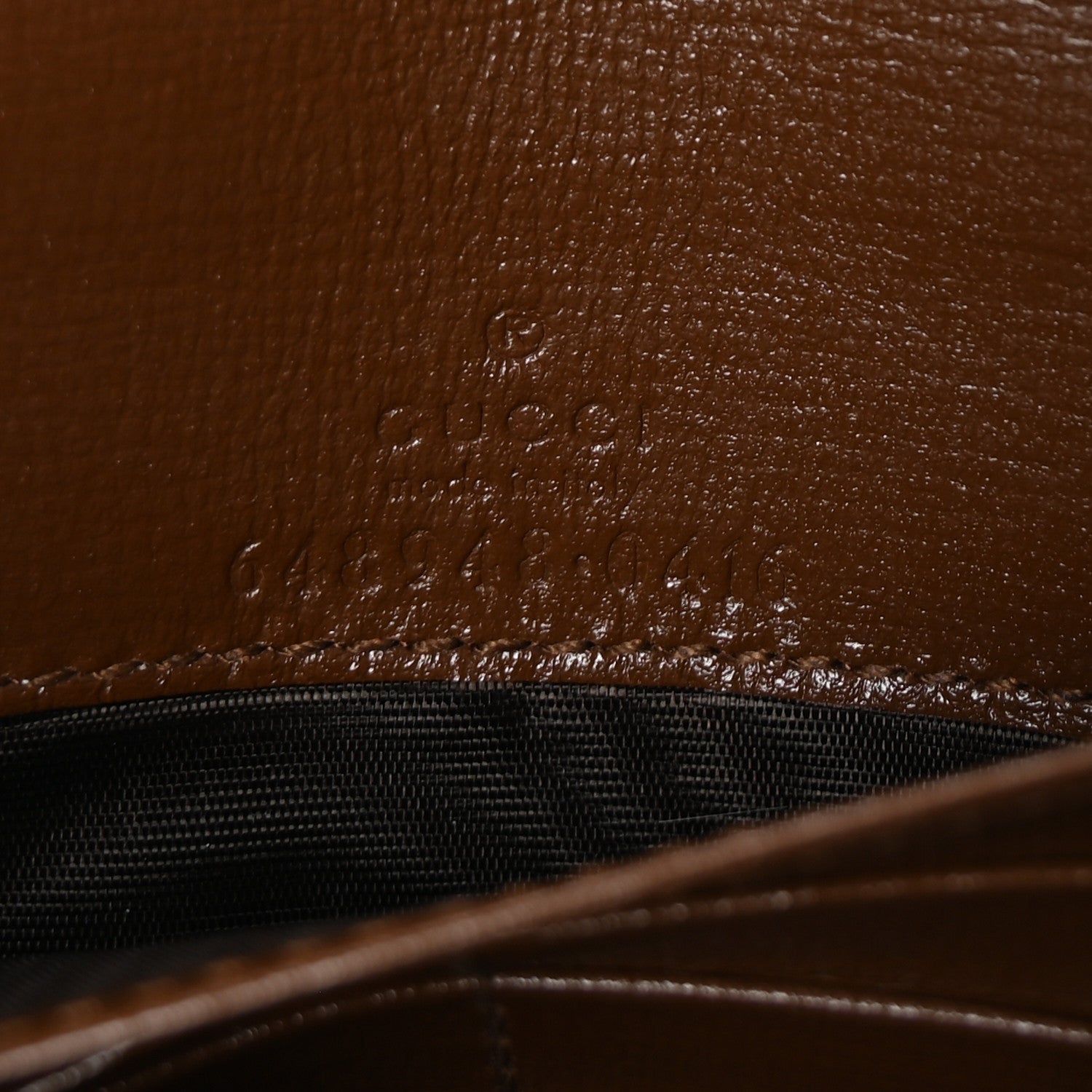 Gucci GG Supreme Monogram Script Logo Heart Wallet on Chain Beige Brown 6 of 10