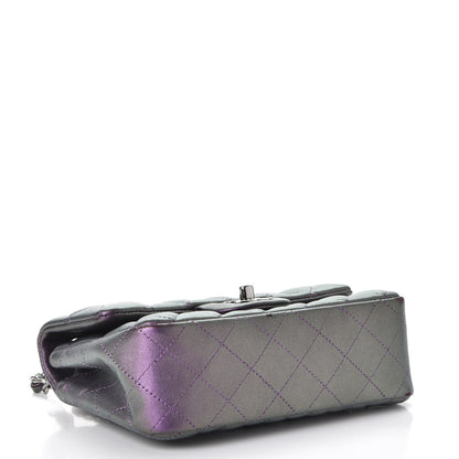 Chanel Metallic Lambskin Quilted Mini Rectangular Flap Purple 5 of 12