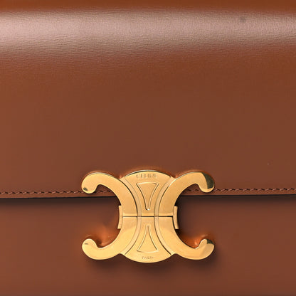 Celine Shiny Calfskin Teen Triomphe Tan 7 of 9