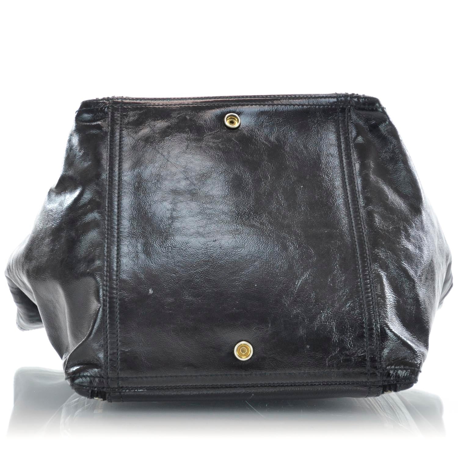 Saint Laurent Patent Large Downtown Tote Black 6 of 9
