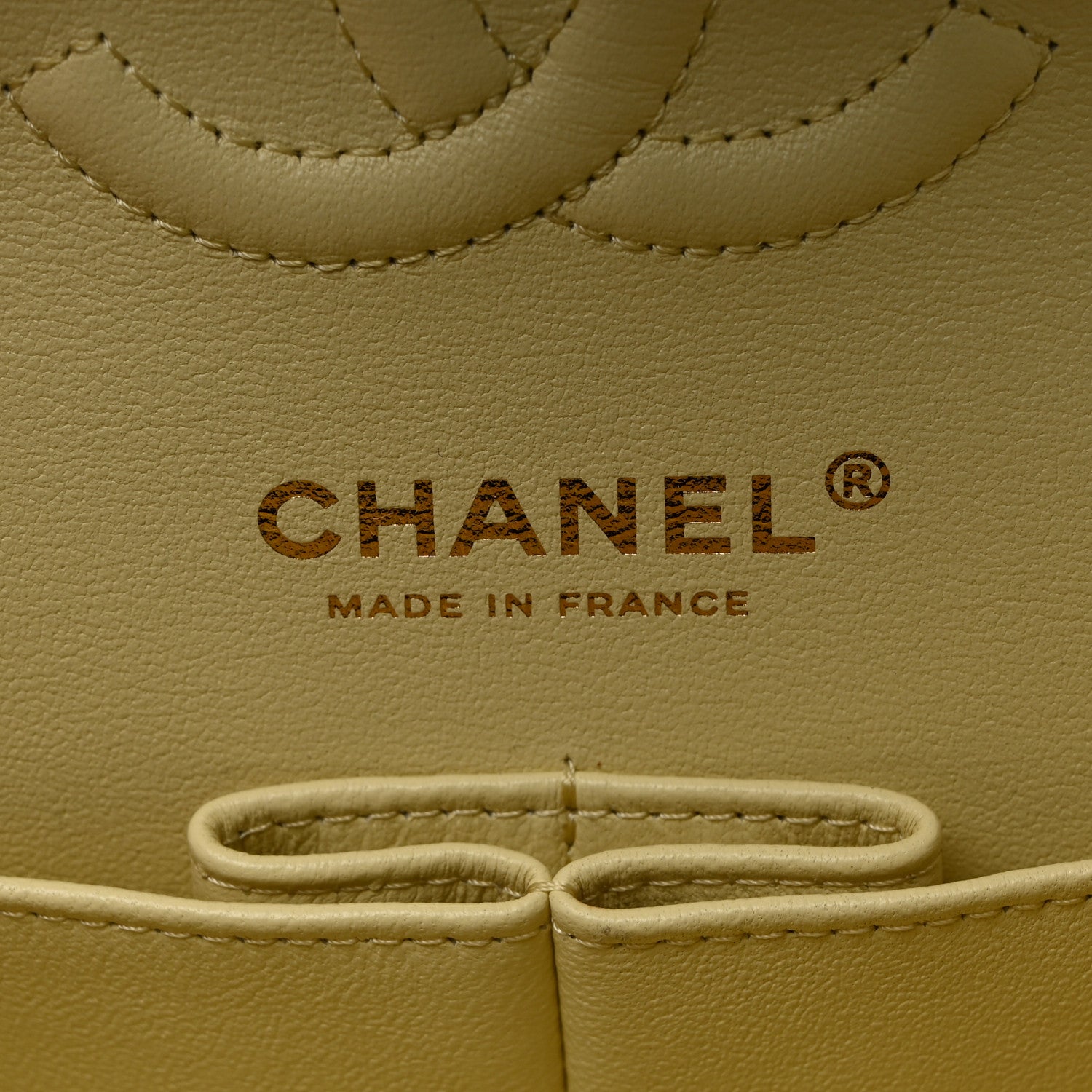 Chanel Caviar Quilted Small Double Flap Light Yellow 6 of 10