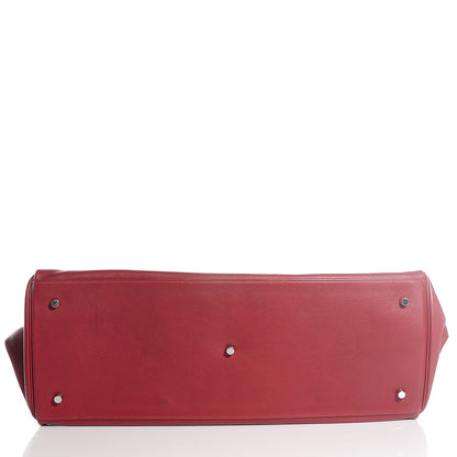 Hermes Veau Sikkim Kelly Relax 50 Rouge H 6 of 21