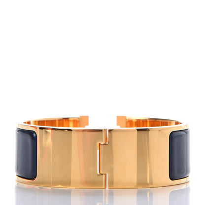 Hermes Enamel Wide Clic Clac H Bracelet PM Bleu Nuit 3 of 5