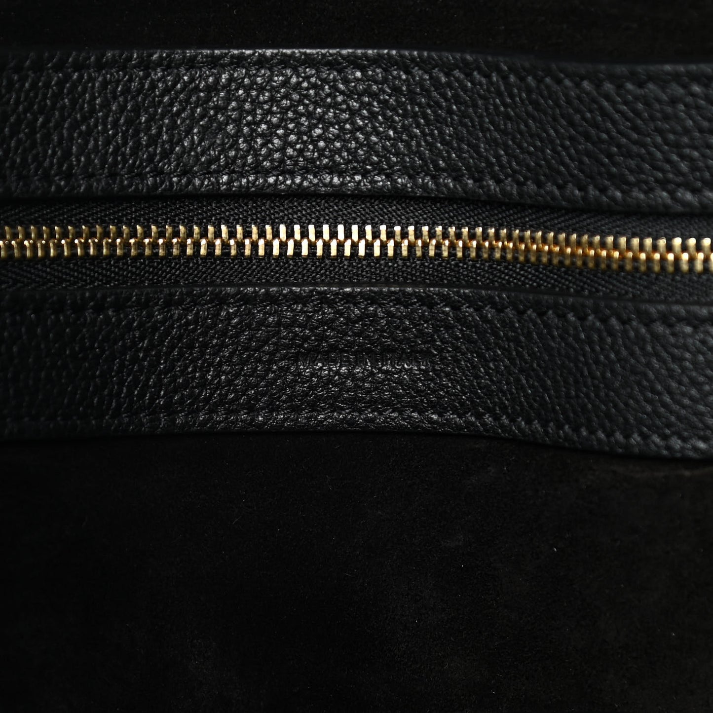 Soft Grained Calfskin Small Belt Cabas Phantom Black