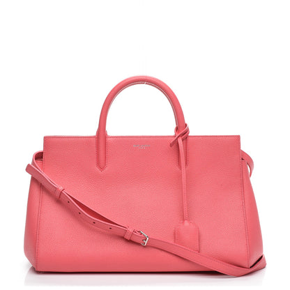 Saint Laurent Grained Calfskin Small Cabas Rive Gauche Rose Clair 1 of 6