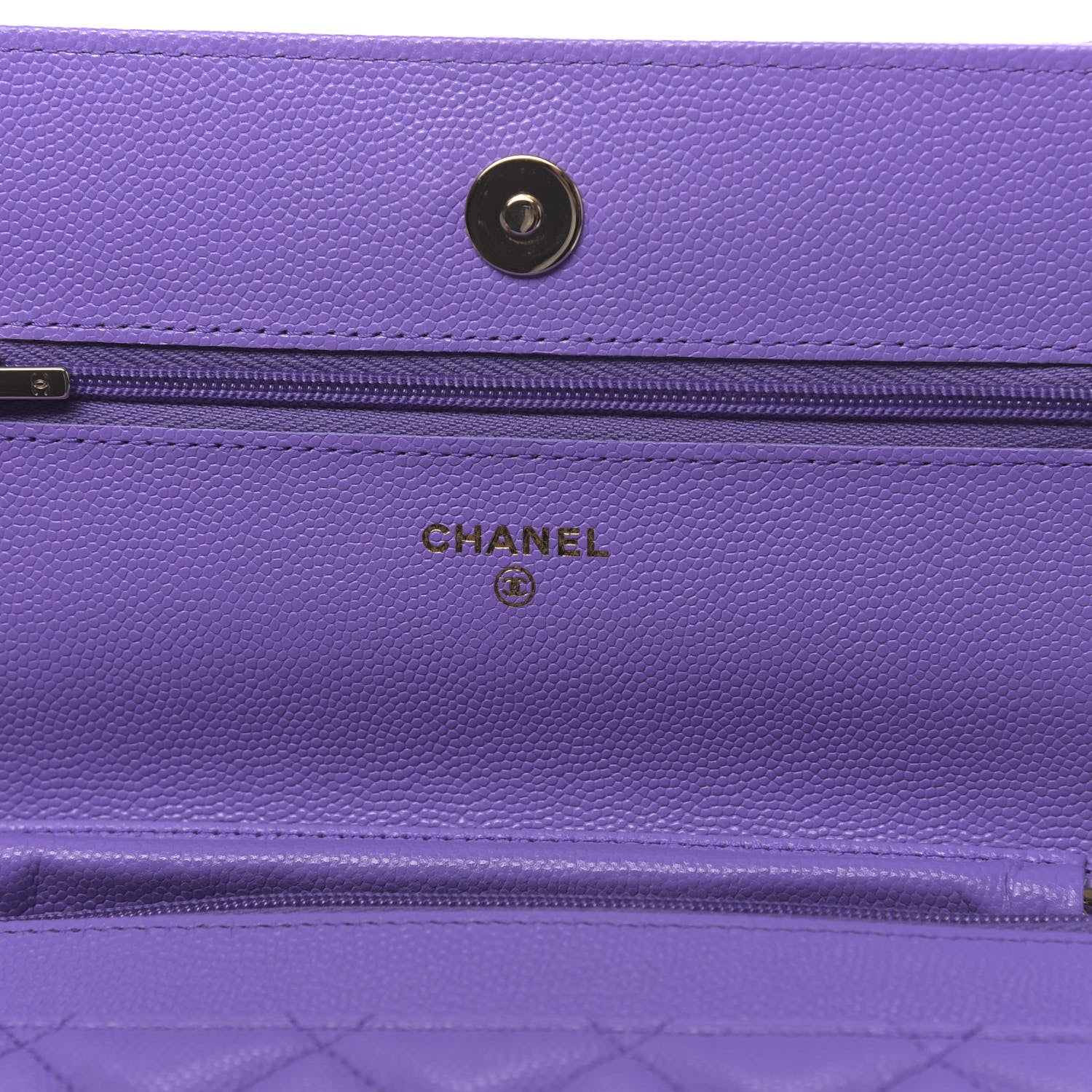 Chanel Caviar Quilted Wallet On Chain WOC Purple 6 of 12