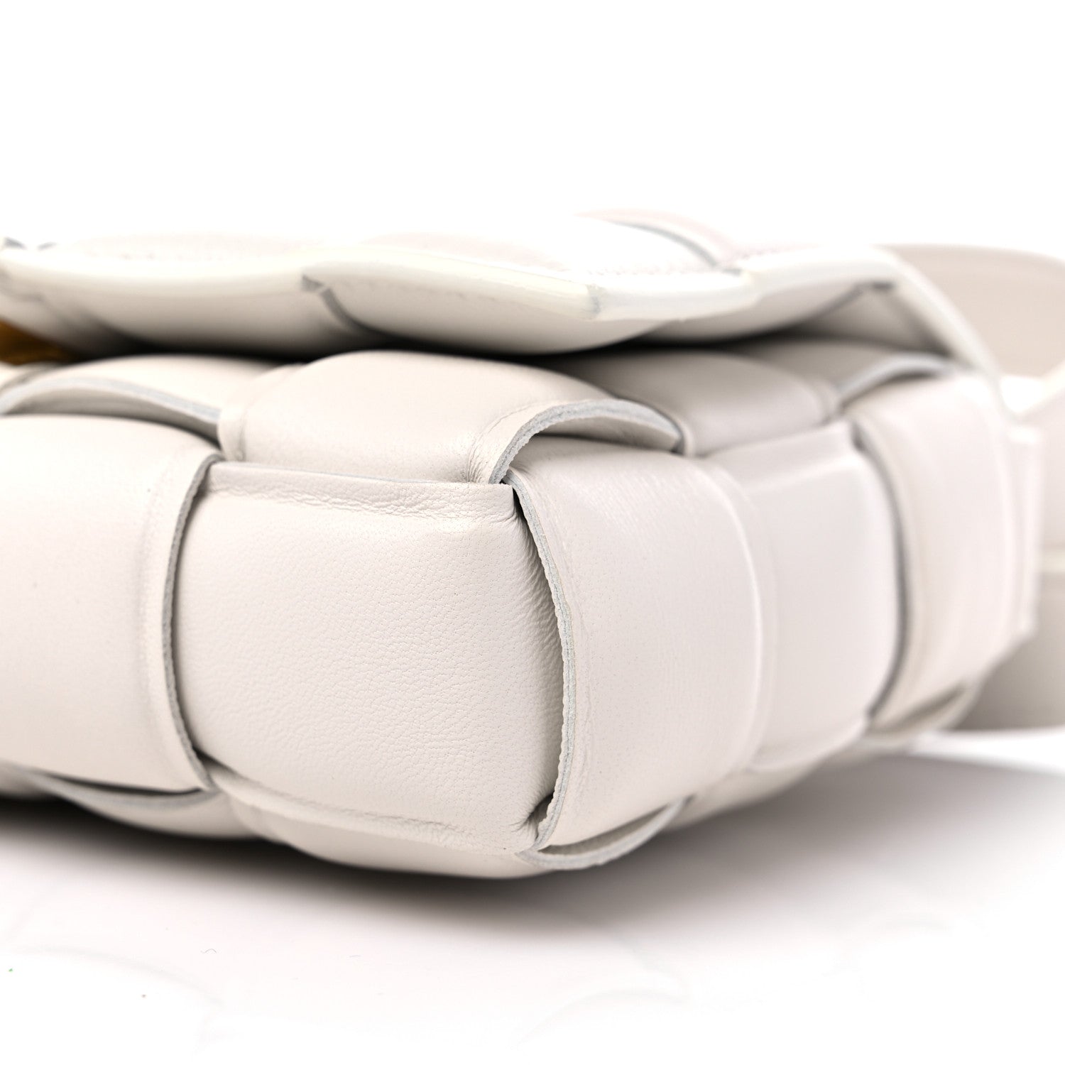 Bottega Veneta Nappa Maxi Intreccio Small Padded Cassette Crossbody Bag White 8 of 9