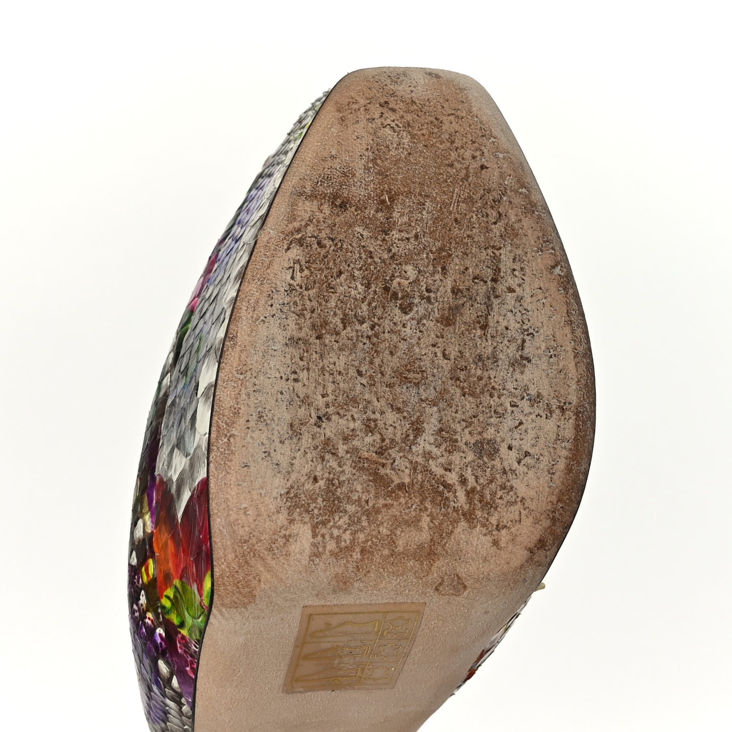 Python Floral Lola 130 Platform Sandals 36.5 Multicolor