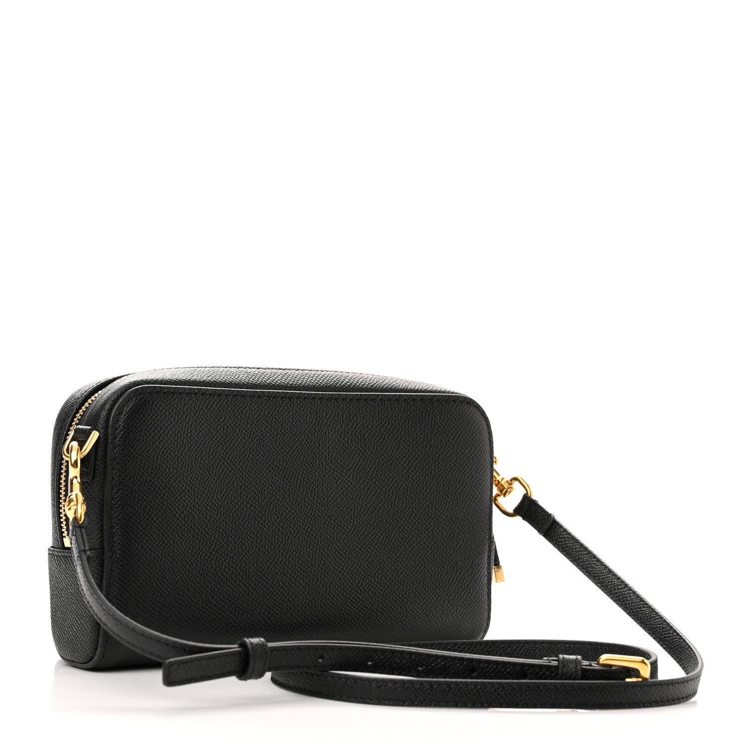 Christian Dior Grained Calfskin Caro Double Pouch Black 2 of 9
