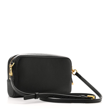 Christian Dior Grained Calfskin Caro Double Pouch Black 2 of 9