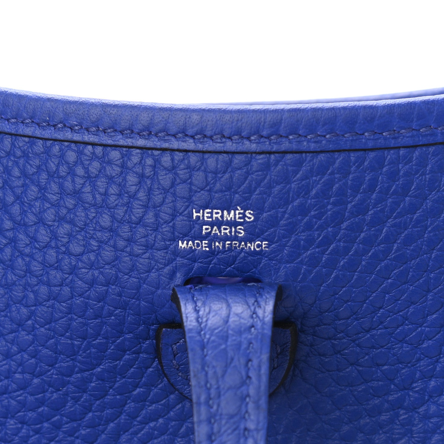 Hermes Taurillon Clemence Evelyne TPM Bleu Electrique 6 of 9
