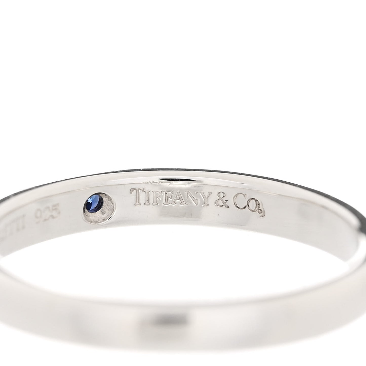 Sterling Silver Blue Sapphire Elsa Peretti Band Ring 53 6.5