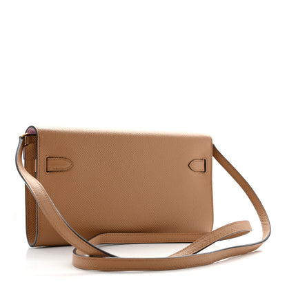 Hermes Epsom Verso Kelly Wallet To Go Chai Mauve Sylvestre 3 of 11