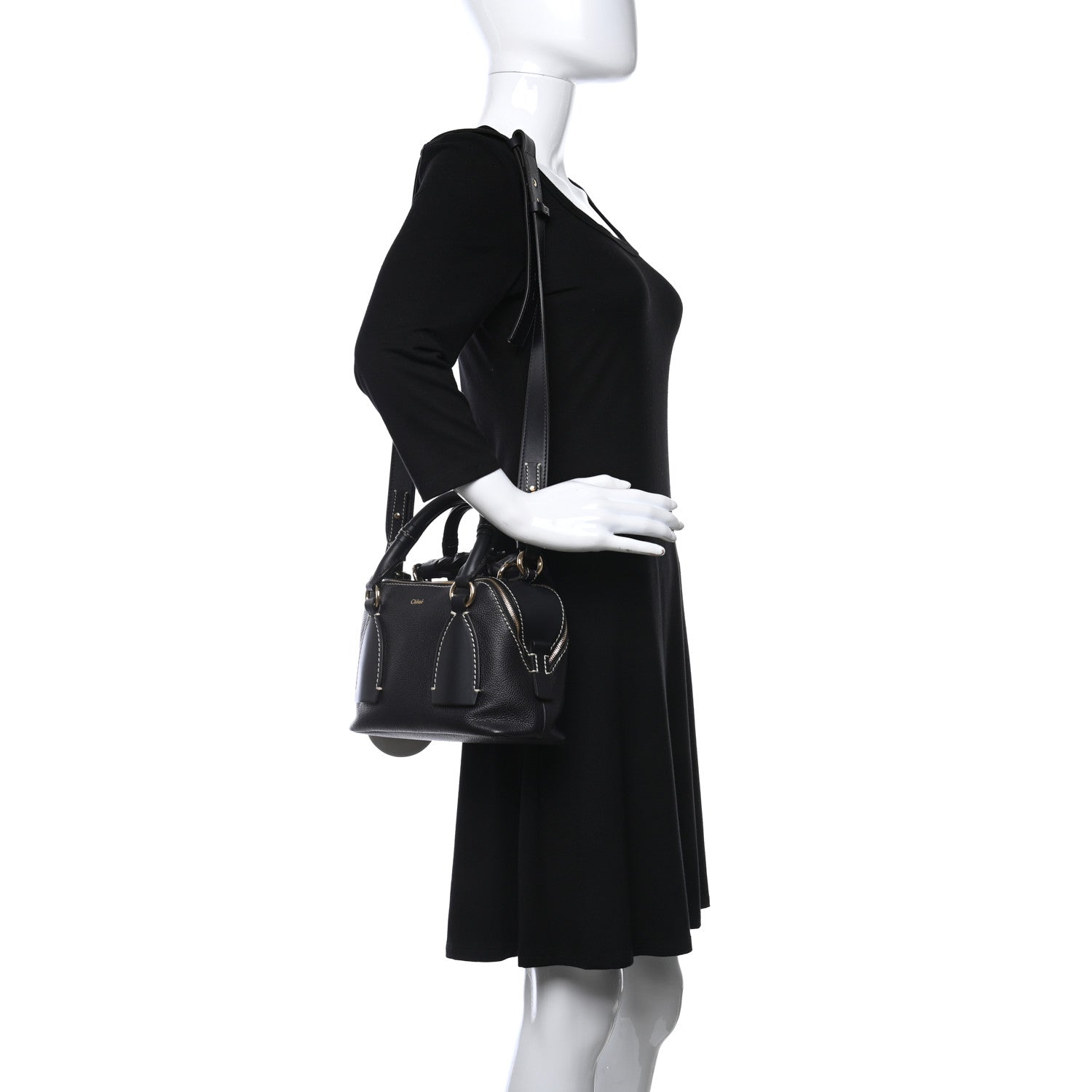 Chloe Calfskin Small Daria Full Blue 3 of 11