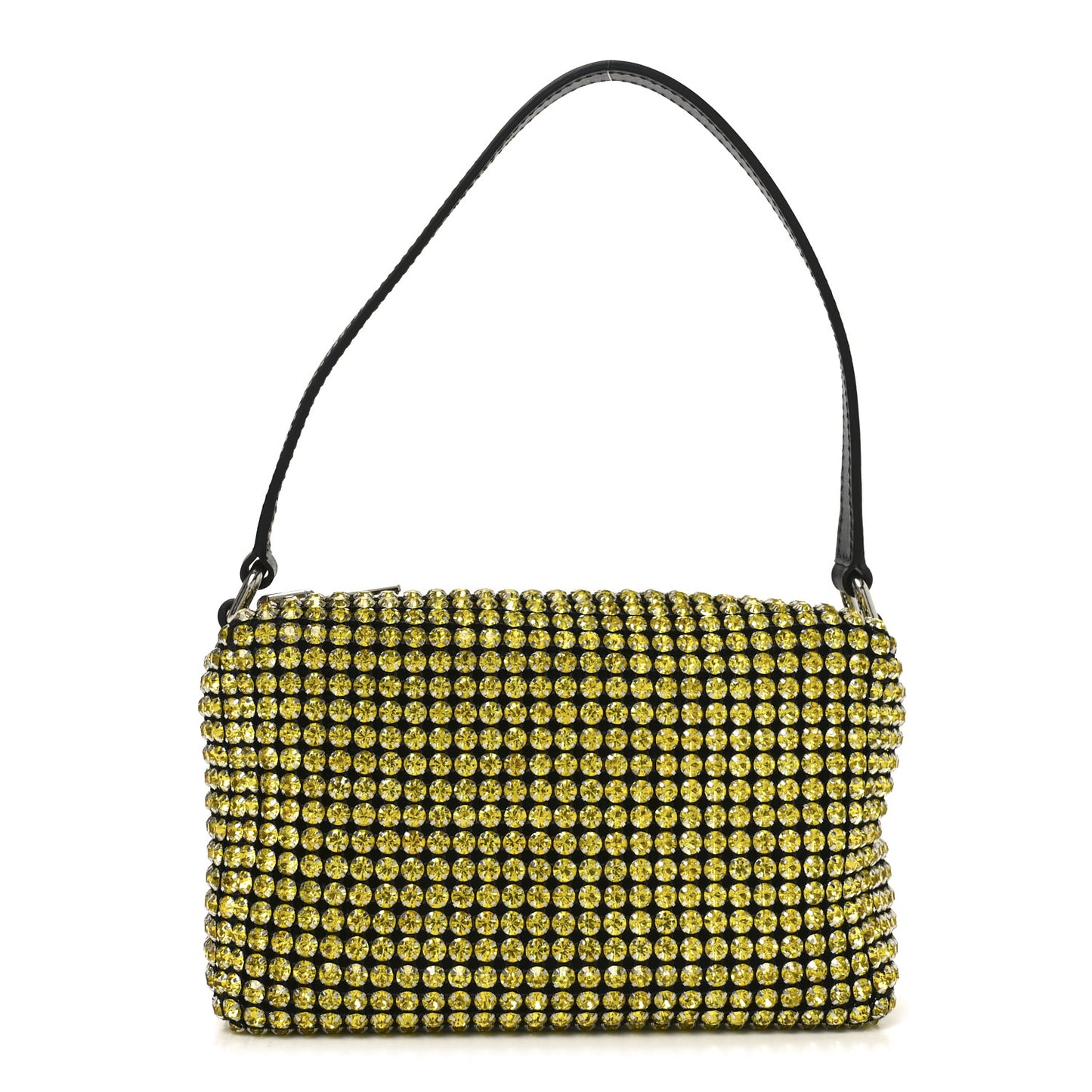 Mesh Crystal Rhinestone Mini Heiress Pouch Porcelain