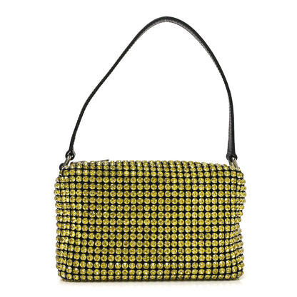 Alexander Wang Mesh Crystal Rhinestone Mini Heiress Pouch Porcelain 1 of 10