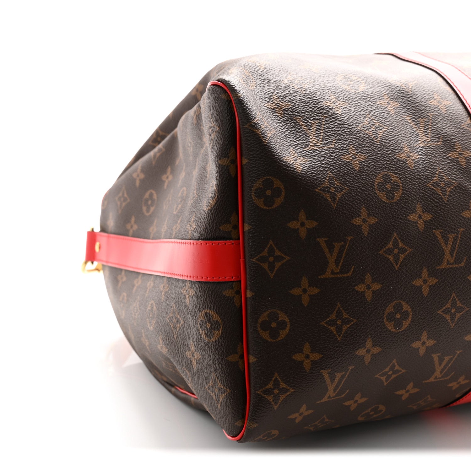 Louis Vuitton Calfskin Monogram Keepall Bandouliere 50 Coquelicot 6 of 9