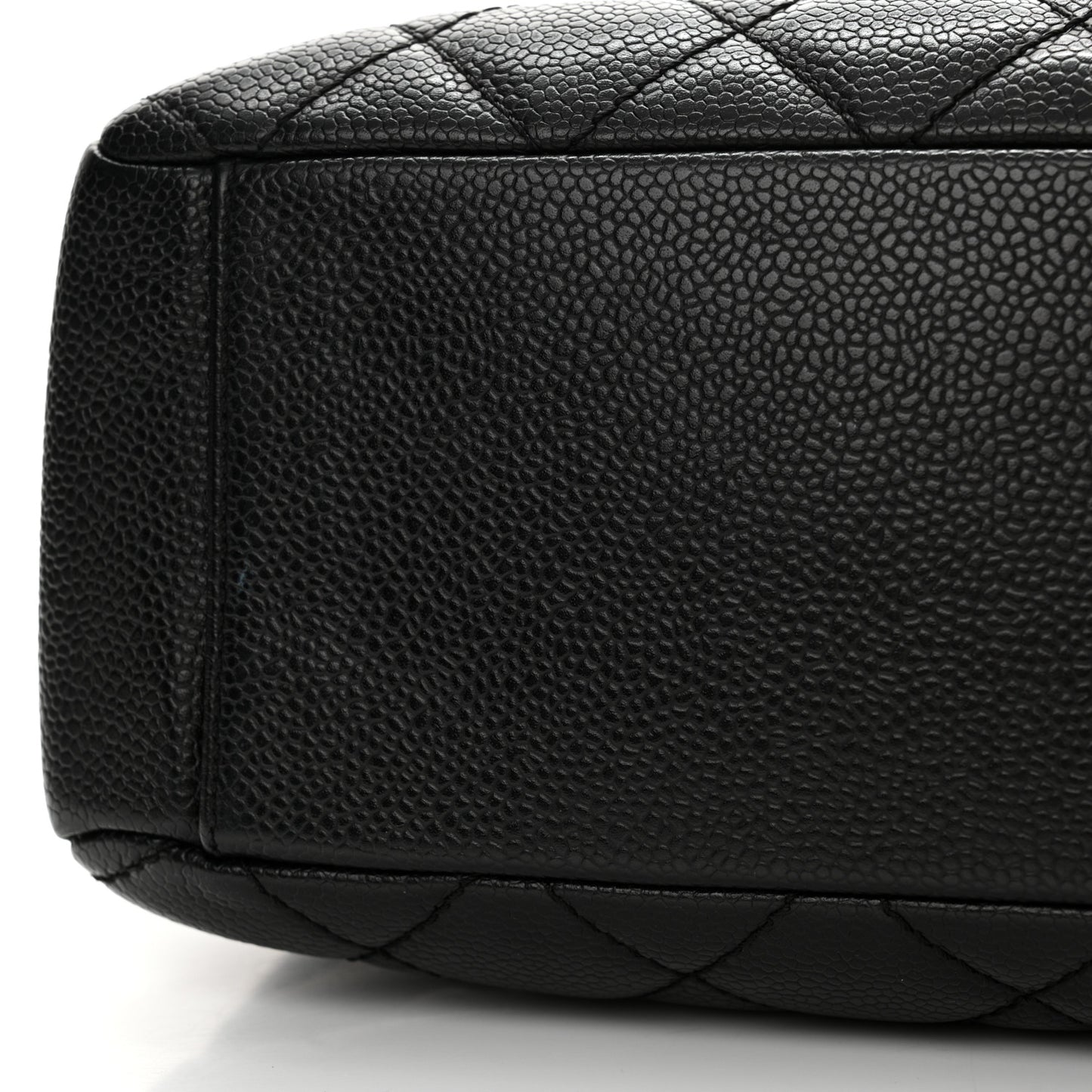 Caviar Quilted Petit Shopping Tote PST Black