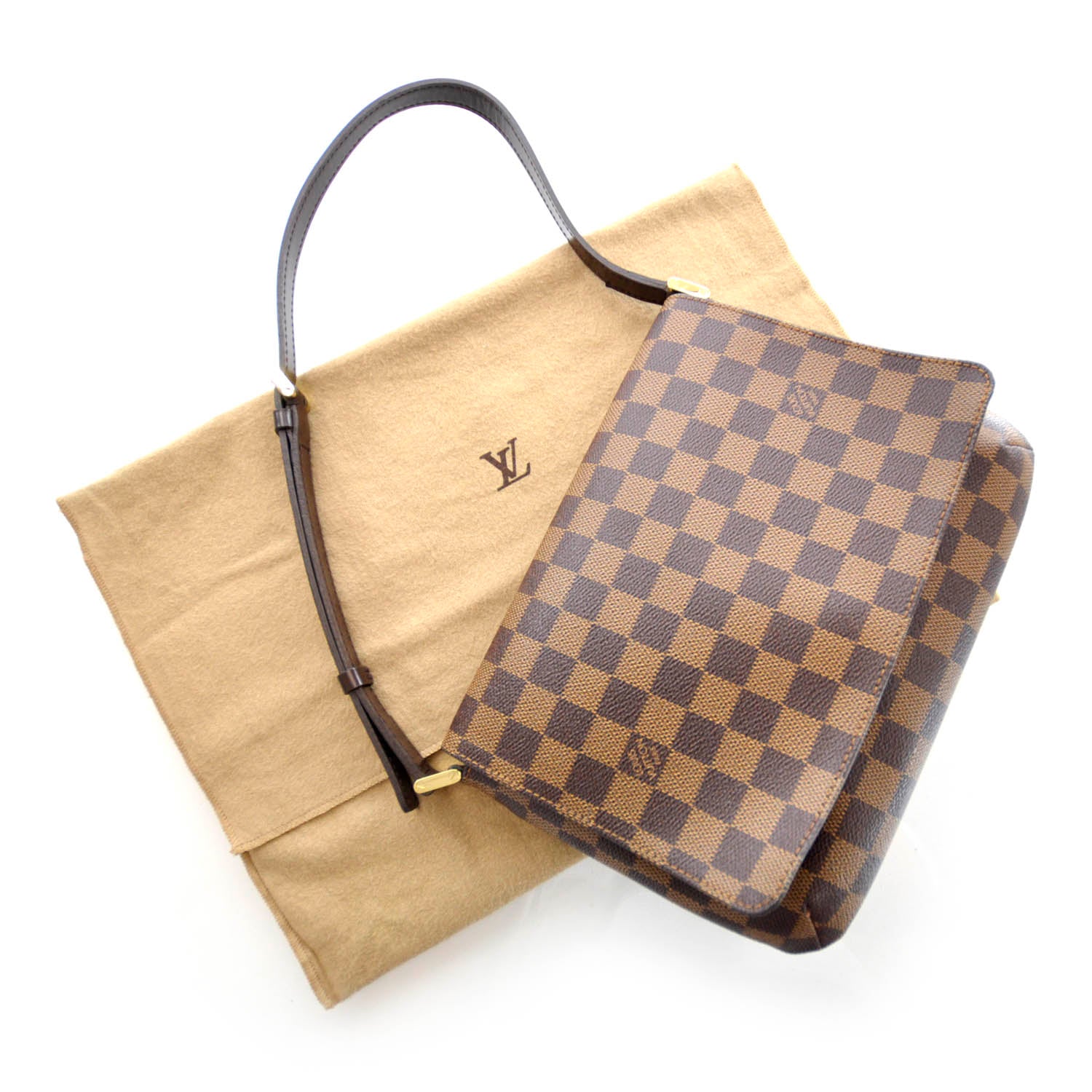 Louis Vuitton Damier Ebene Musette Tango 3 of 9