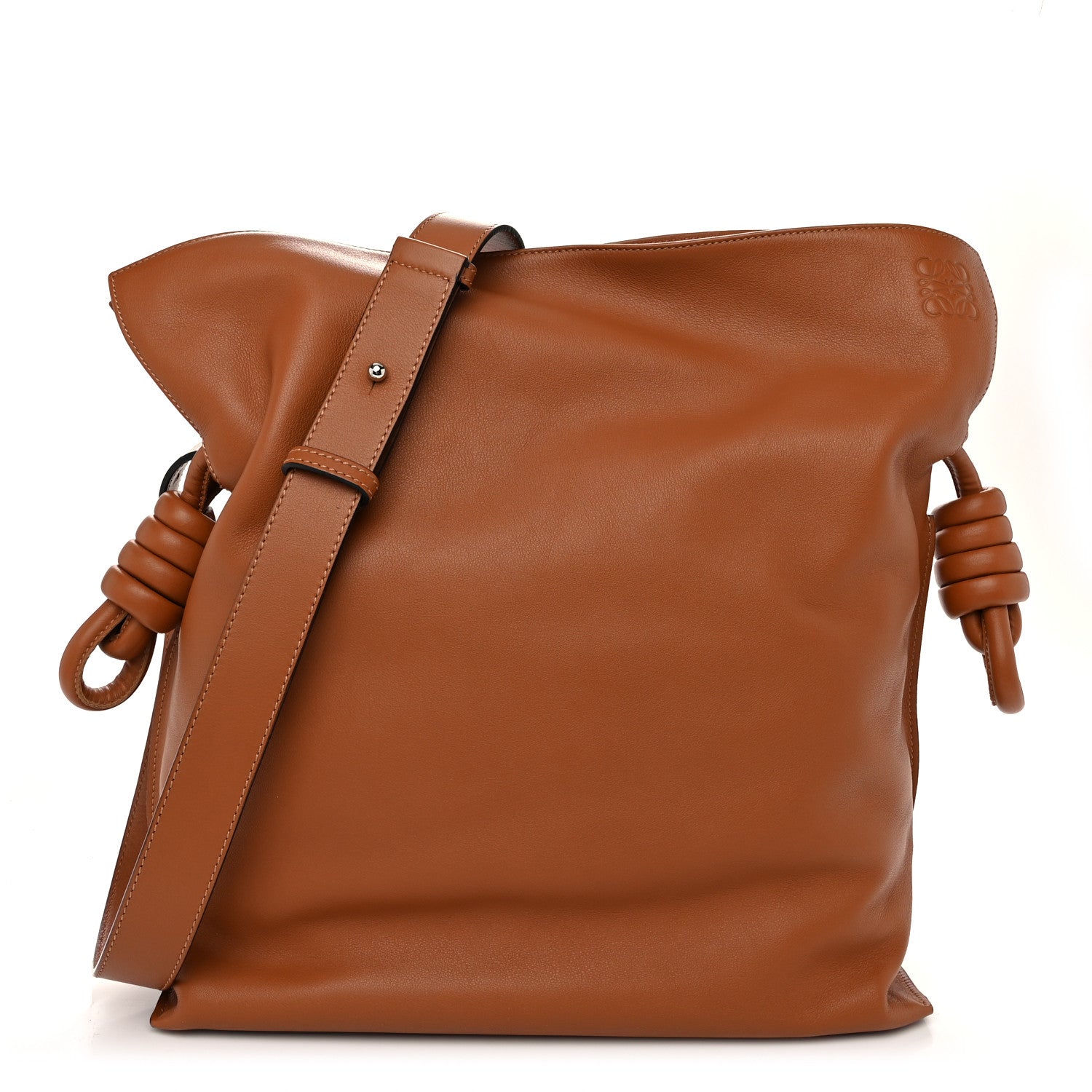 Loewe Nappa Calfskin Flamenco Knot Bag Tan 1 of 10