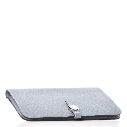 Hermes Togo Dogon Duo Wallet Bleu Lin 6 of 10