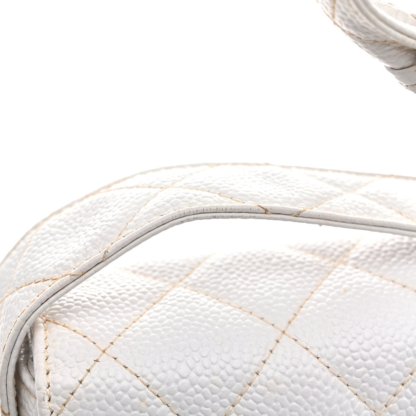 Caviar CC Shoulder Bag White