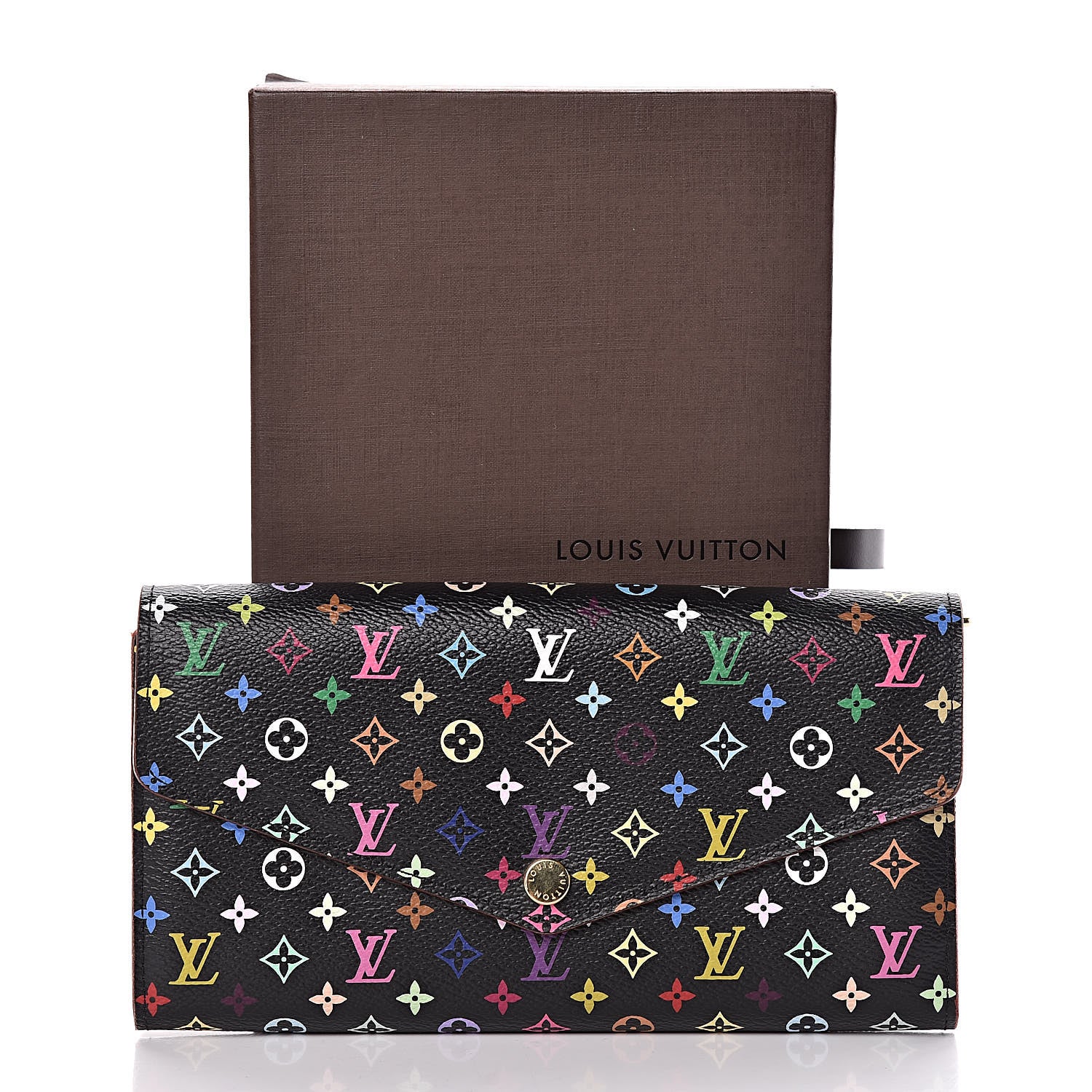 Louis Vuitton Monogram Multicolor Sarah Wallet NM Black Grenade 7 of 7