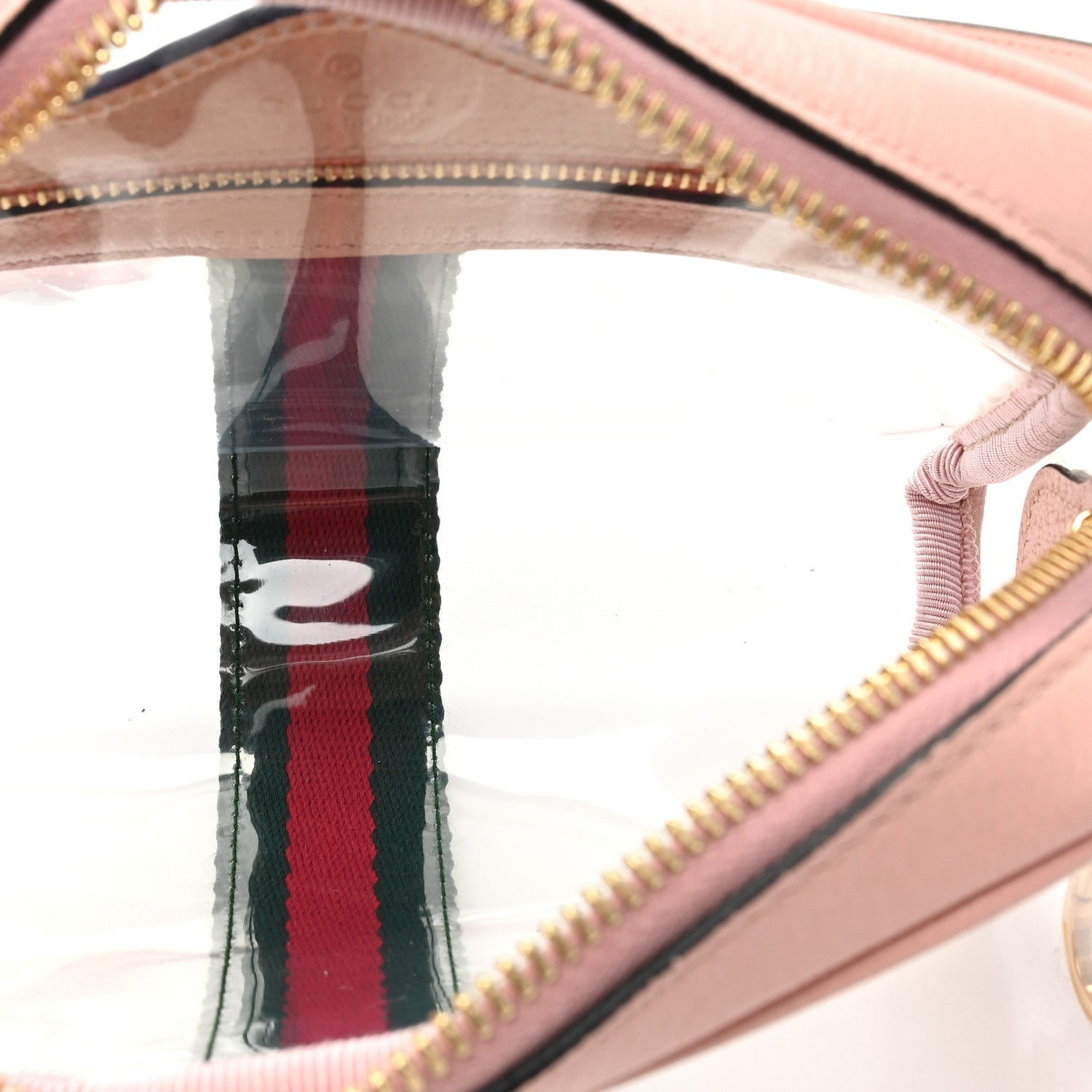 Gucci Vinyl Web Mini Ophidia Transparent Shoulder Bag Perfect Pink 5 of 8