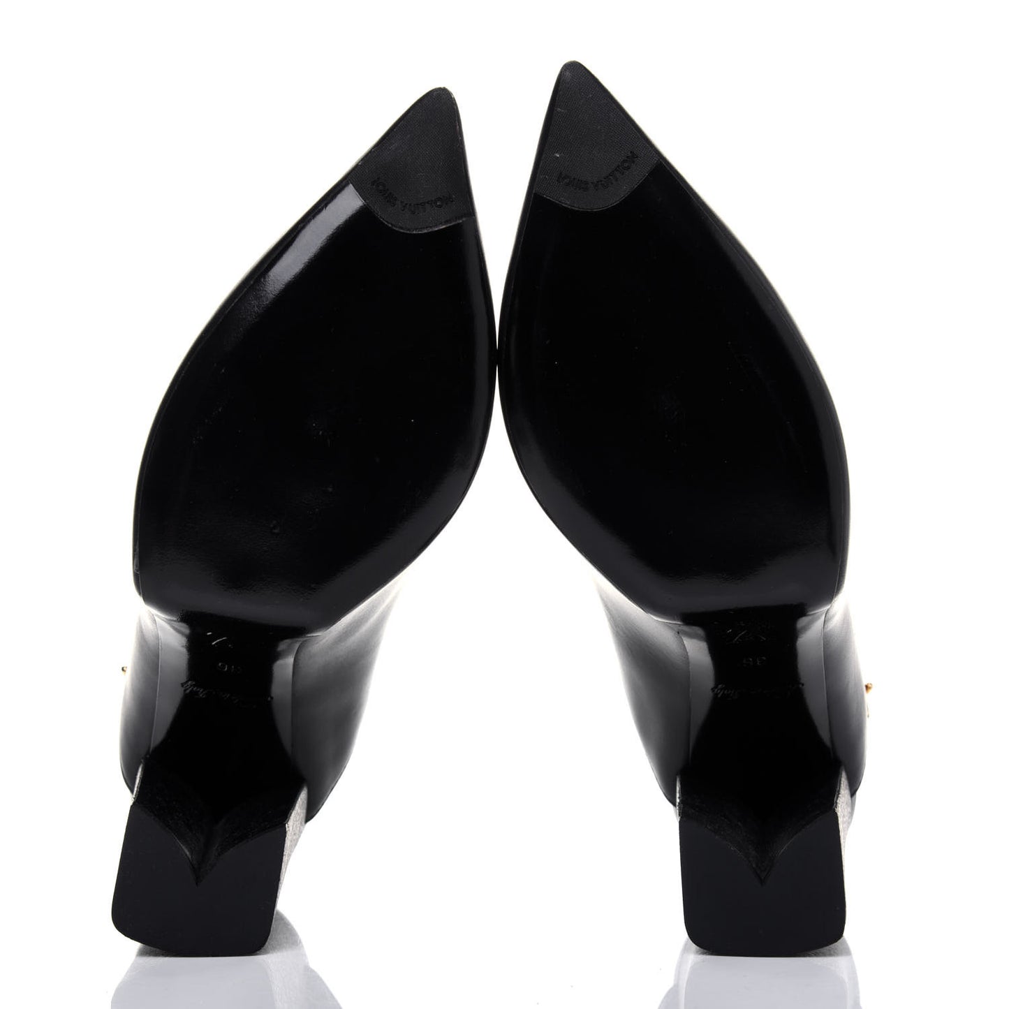 Calfskin Monogram Matchmake Slingback Pumps 36 Black