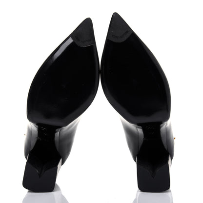 Louis Vuitton Calfskin Monogram Matchmake Slingback Pumps 36 Black 5 of 8