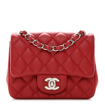 Chanel Lambskin Quilted Mini Square Flap Red 1 of 10